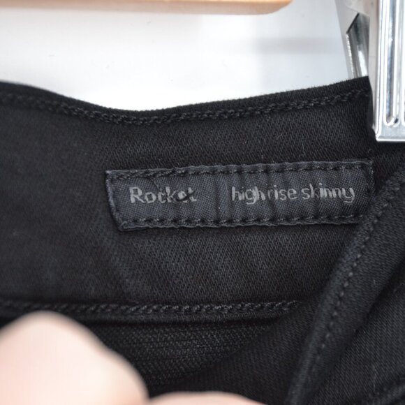 Citizens of Humanity Aritzia Rocket High Rise Skinny Jeans All Black Stretch 26 - Picture 6 of 9